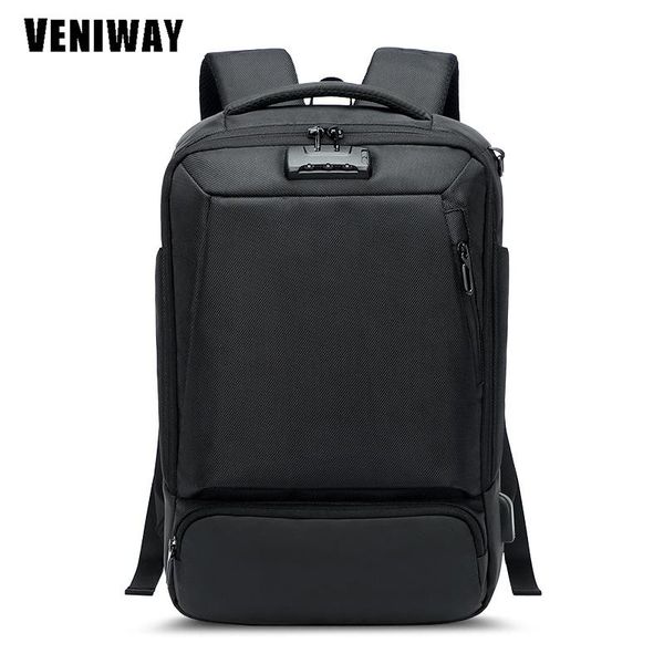 

backpack casual multifunction waterproof men lapanti theft password lock usb charge business backpacks college bags for male