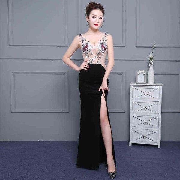 

luxury prom dresses nightclub ktv night scene evening nightclub dj lady, Black