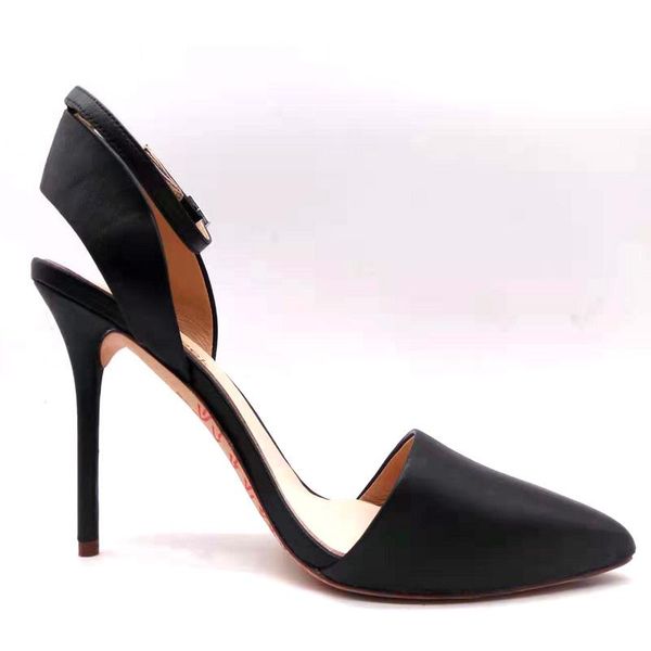 

women high heels genuine leather sandals sandalias de verano para mujer fashion shoes, Black