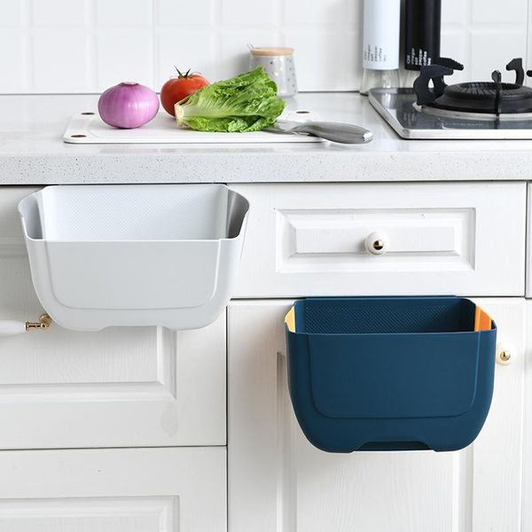 

waste bins foldable trash can kitchen cabinet wall mounted bin plastic portable car storage home garbage dustbin