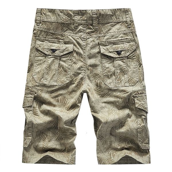

men's pants cargo shorts men summer new casual loose tactical cotton printed large size 4xl, Black