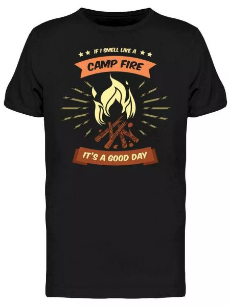 

If I Smell Like A Camp Fire Tee Men's -Image by Shutterstock, White;black