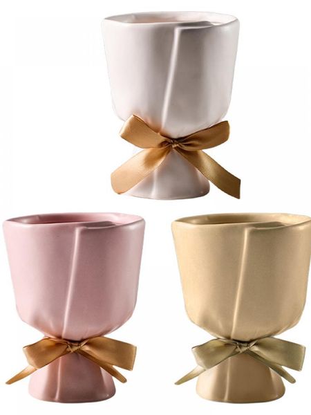 

vases ceramic vase small bouquet shape holding flower pot with holes