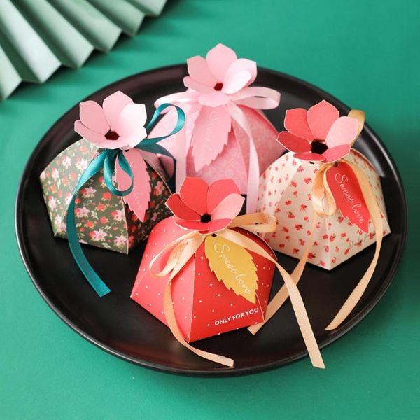 

gift wrap 20pcs multicolor 6 leaf petal candy paper favor box bags wedding favors and boxes for baby shower party suppli