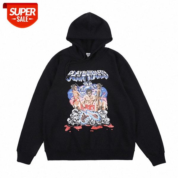 

black youth hooded casual super soft collarless pullover couple sweater #6k5y