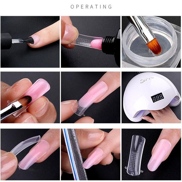 

1box reusable nail extention model transparent quick lengthen mold for manicure butt666 art kits
