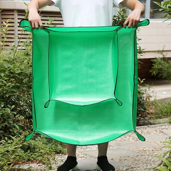 

planters & pots 1pcs plant repotting square mat floor carpet practical multifunctional indoor green bonsai succulent potting tarp for