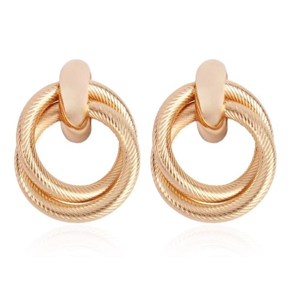 

big vintage earrings cricle gold color statement 2021 fashion hanging for women punk metal girls party jewelry dangle & chandelier, Silver