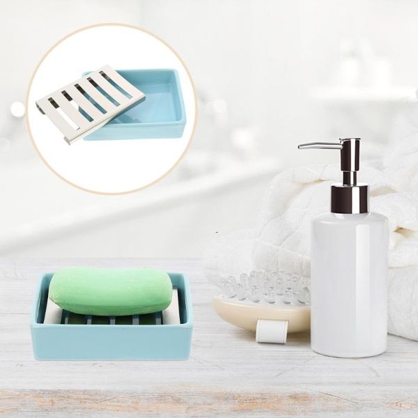 

soap dishes 1pc bathroom holder simple draining box household storage case