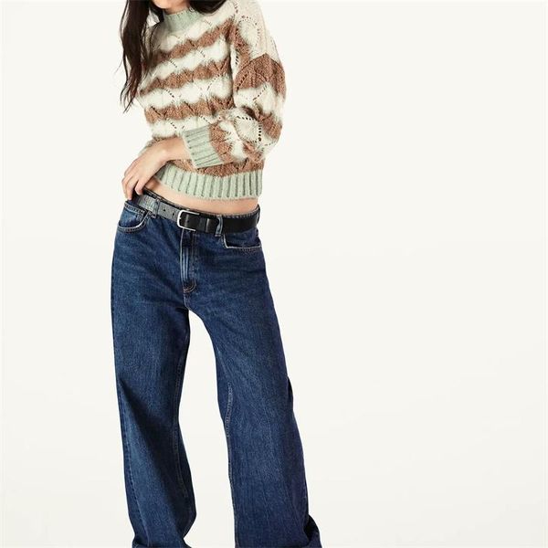 

women's sweaters zxqj women 2021 fashion hollow out cropped knitted sweater vintage o neck long sleeve female pullovers chic, White;black