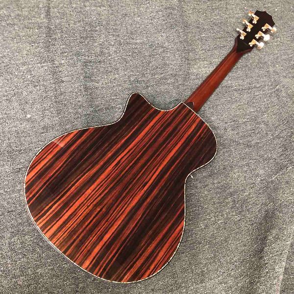 

custom real abalone koa wood acoustic guitar ebony fingerboard