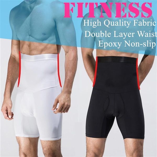 

men's body shapers men slimming pants shaper for male waist trainer slim fitness control bodybuilding boxers box shorts, Black;brown