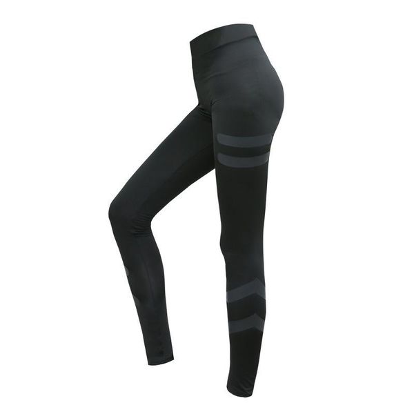 

women's leggings svokor ladies tights high waist hips slim seamless stretch quick-drying polyester fitness pants, Black