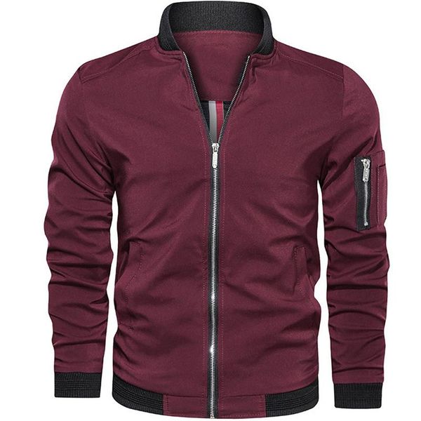

men's jackets menswear jacket men casual male streetwear mens and coats bomber simple british style man coat, Black;brown