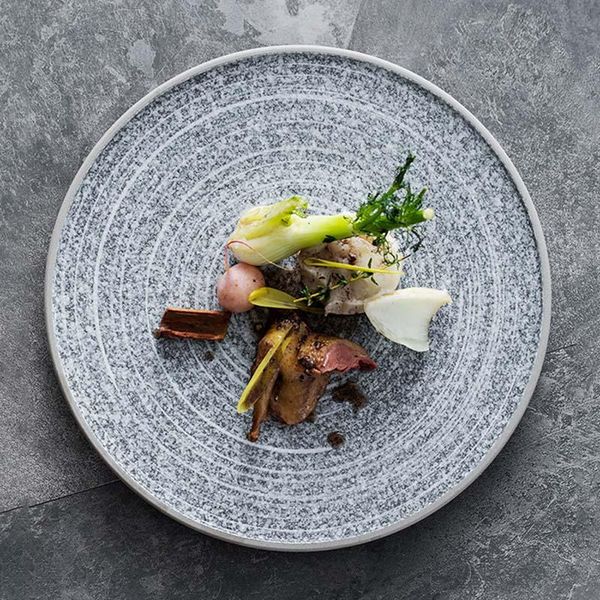 

dishes & plates creative steak dinner plate household flat western nordic tray large restaurant commercial