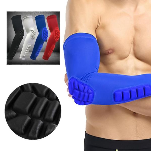 

1pc sport basketball football elbow brace support elastic protective arm sleeve & knee pads, Black;gray