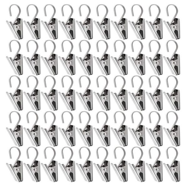 

other home decor 50 pcs stainless steel curtain clips with hook for pos decoration outdoor party wire holder