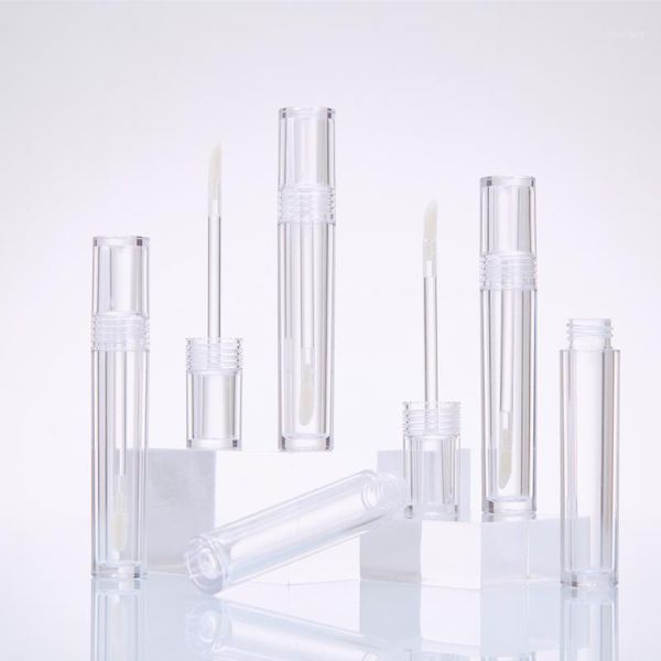 

storage bottles & jars 50/100pcs 5ml transparent plastic lipgloss tube empty clear lipstick refillable bottle beauty lip gloss packing