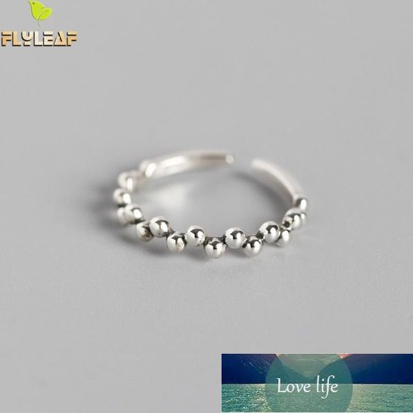 

flyleaf 925 sterling silver rings for women irregular beads femme fashion fine jewelry simple open ring vintage high quality