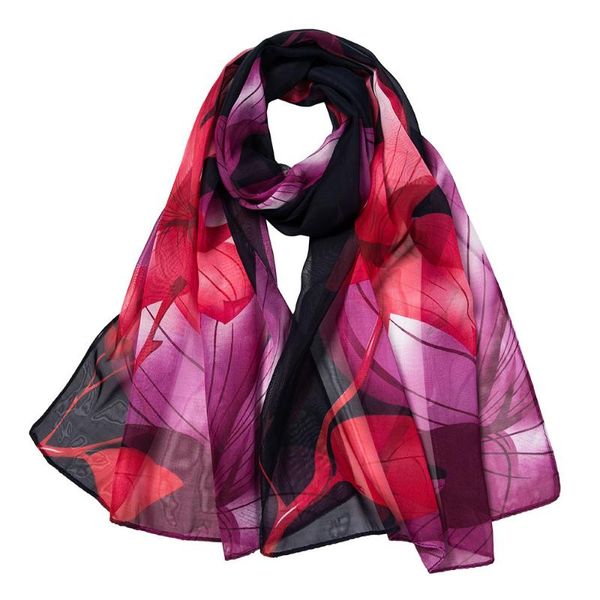 

scarves ladies shawl summer autumn women boho flower print chiffon scarf girls womens casual soft wrap drop 20, Blue;gray