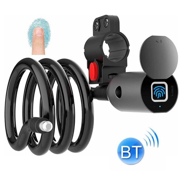 

bike locks bluetooth bicycle steel cable lock fingerprint two models ip65 waterproof heavy duty for motorcycle door fence