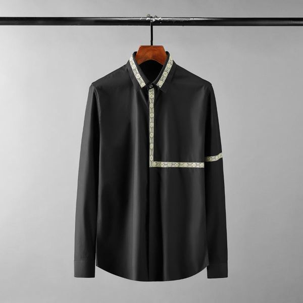 

men's casual shirts cotton male long sleeve lace embroidery mens dress fashion slim fit man 4xl, White;black