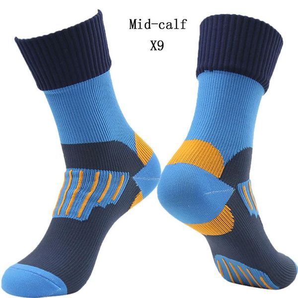 

100% waterproof socks breathable outdoor sports hiking climbing fishing hunting trekking wudhu warm soft season, Black