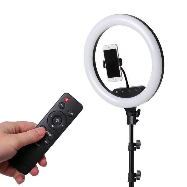 

flash heads 14inch po studio lighting dimmable led ring lamp touch control pography light 36cm no tripod for portrait,makeup,video