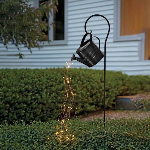 

star type shower garden art watering can led light decoration outdoor rustic country creativity gardening lawn lamp standing lamps