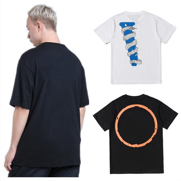 

mens t shirt hip-hop big orange purple big v printing short sleeve mens stylist t shirt friends size s-xl a variety of styles and colors scb, White;black