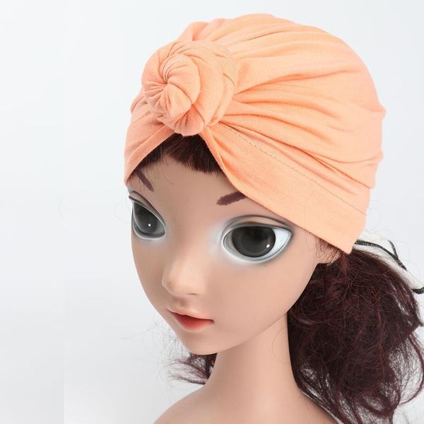 

helisopus solid color parent-child knot turban hat fashion baby headscarf women hair accessories comfortable1