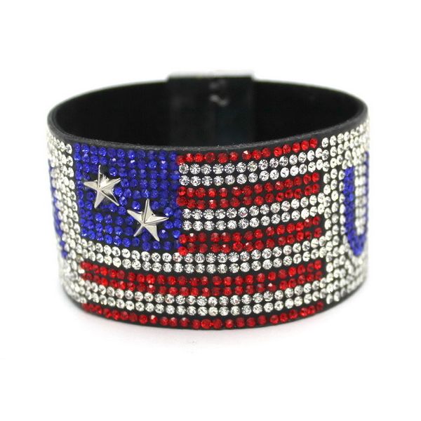 

souvenirs hand catenary sales fashion popular american flag large magnetic buckle bracelet