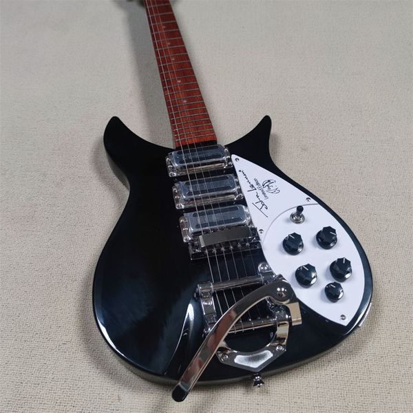 

rickenback-6 string electric guitar, 325 electric guitar, bright black paint, high-quality material, double edging, custom store guitars gui