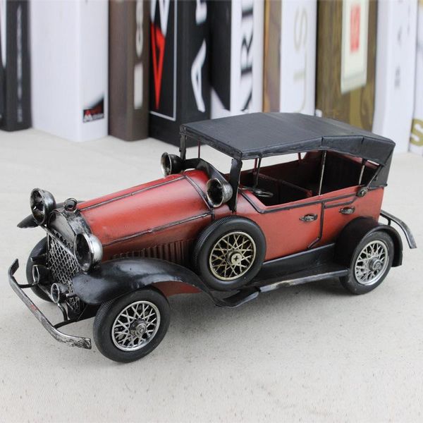 

decorative objects & figurines retro and nostalgic arts crafts furnishing a tin model of an old car-home, window decoration, movie props, gi