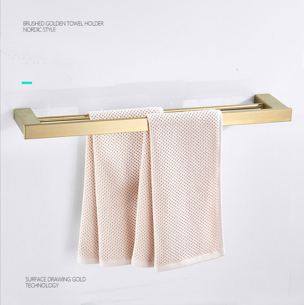 

towel racks 304 stainless steel rack drawing gold single and double rod el household bath