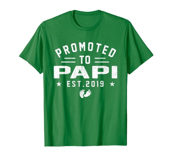 

promoted to papi est 2019 t-shirt mother's day gifts men, White;black