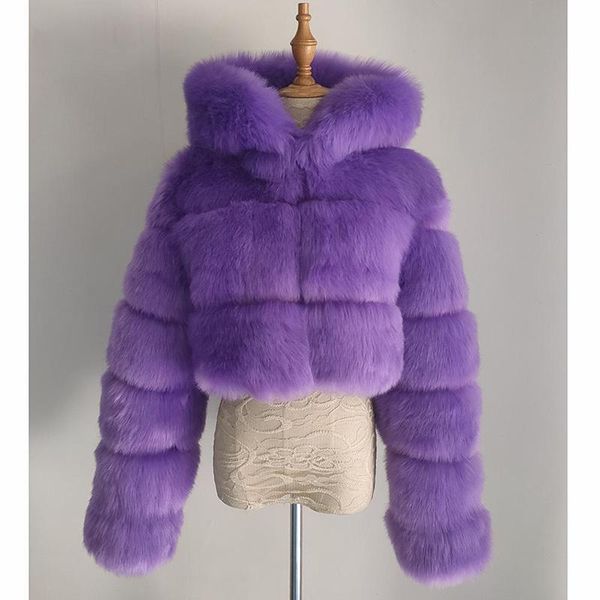 

women's fur & faux women jackets luxury coat cotton hooded winter large sizes outerwear thicken warm female short coats, Black
