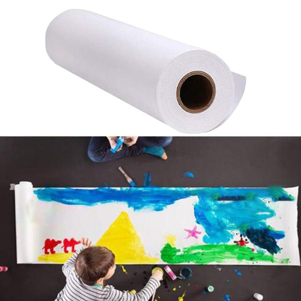 

other arts and crafts 5/10/25m white easel paper roll kids supplies paints art gift wrapping