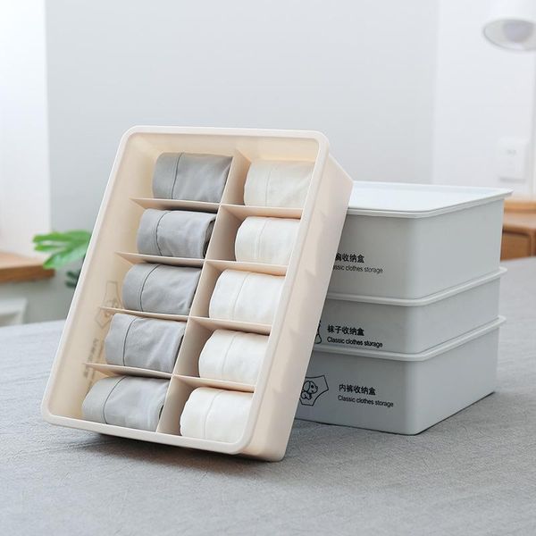 

storage drawers multi-function printing organizer divider closet simple plastic underwear socks box stackable finishing