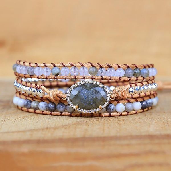 

tennis 2021 arrive exclusive handmade labradorite charm bracelet vintage style bangle yoga energy jewelry wholesale, Golden;silver