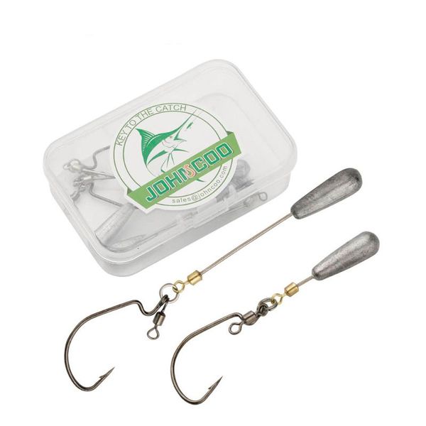 

fishing hooks lure lead pendant 5 boxed crank heavy single hook gear soft bait