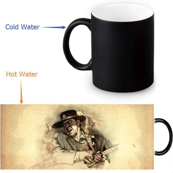 

mugs stevie ray vaughan 350ml/12oz heat reveal mug color change coffee cup sensitive magic milk tea cups