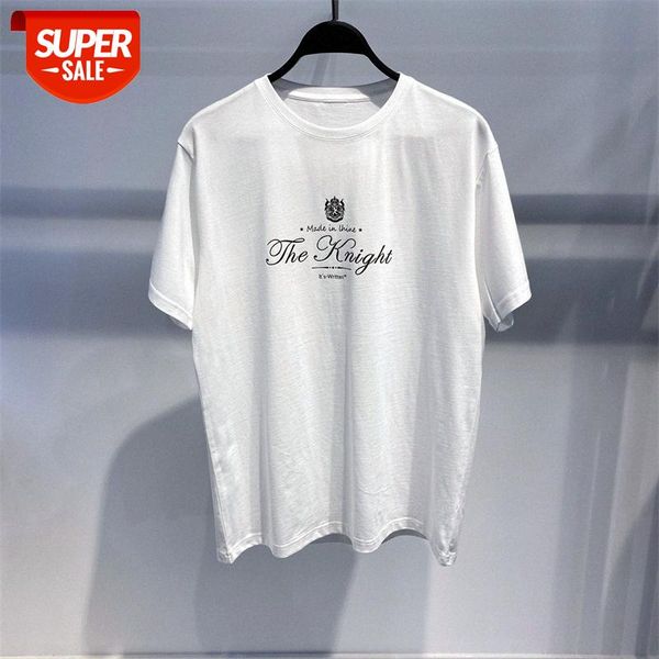 

t shirt men's summer fashion letter printing tide short-sleeved fit business white b1dab2509 #gl9g, White;black