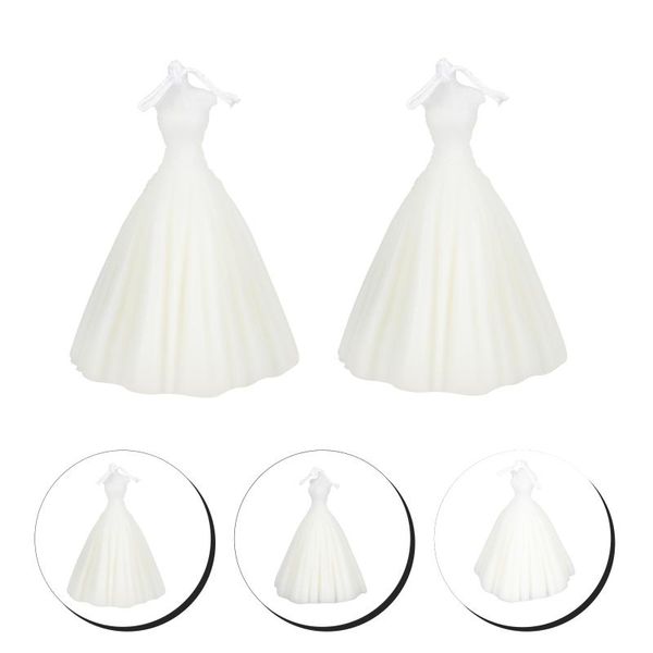 

candles 2pcs decorative wedding dress candle valentine's day festival adornments