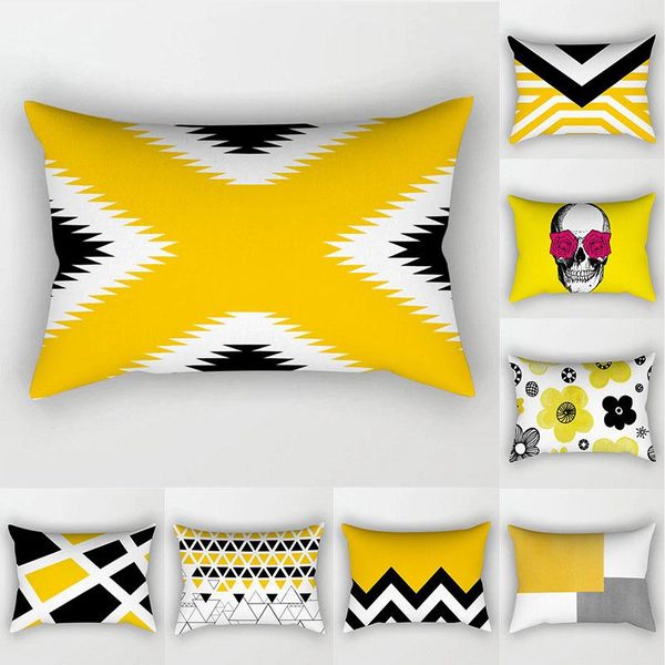

cushion/decorative pillow decorative cover yellow geometry cushion 30x50 polyester nordic cushions throw pillows home decor pillowcase