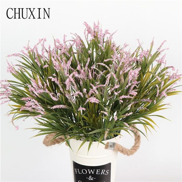 

decorative flowers & wreaths artificial 5 fork lavender plastic water grass home plants flower arrangement festival wedding floral accessori