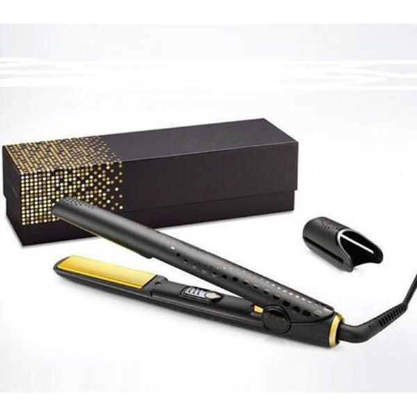 

in stock good quality v gold hair straightener classic professional styler fast hair straighteners iron hair styling tool with retail box, Black