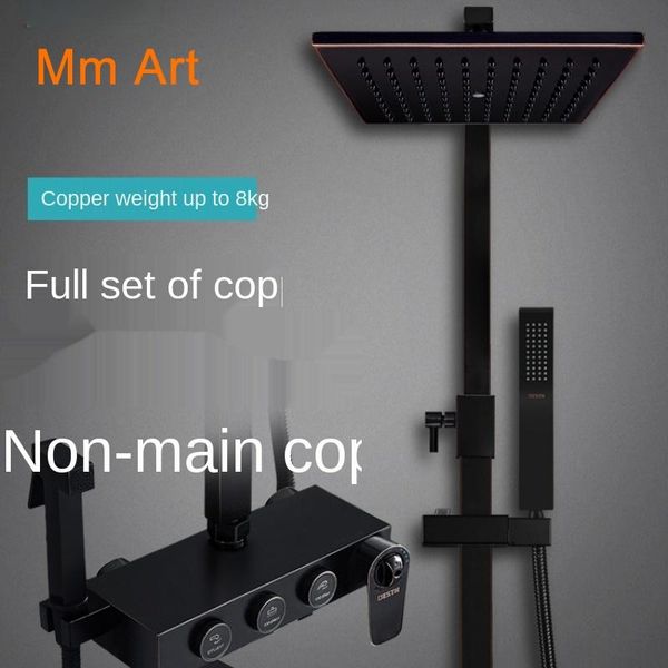 

bathroom shower sets baihan copper black square set household nozzle faucet
