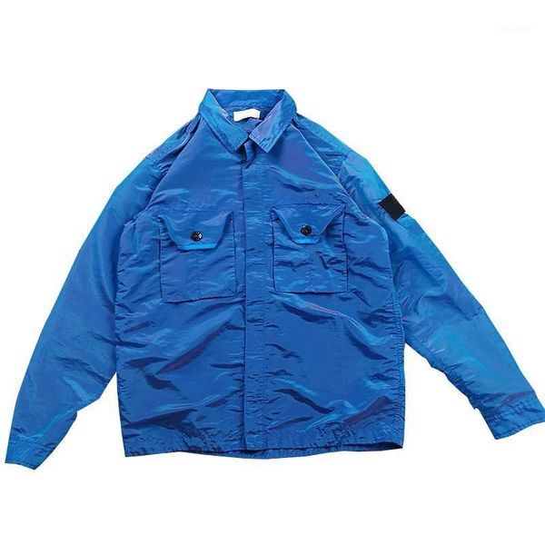 

men's jackets spring and autumn couple windproof jacket fashion brand street casual coat luxury color changing 2021, Black;brown