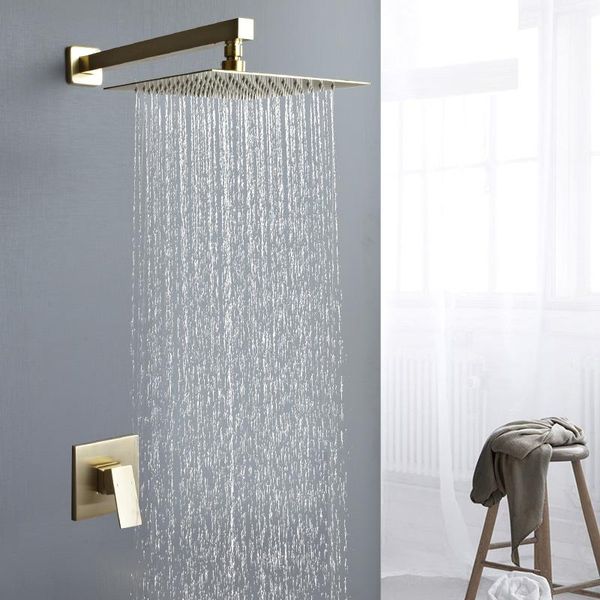 

copper black and cold waterfall in wall mounted concealed bathroom rain shower set sets